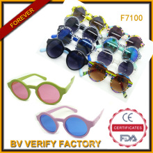 2015 Colorful Round Sunglasses with Cheap Price UV400 (F7100)